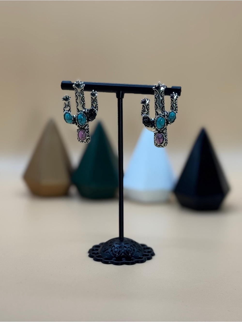 🌵 Western Boho Cactus Earrings